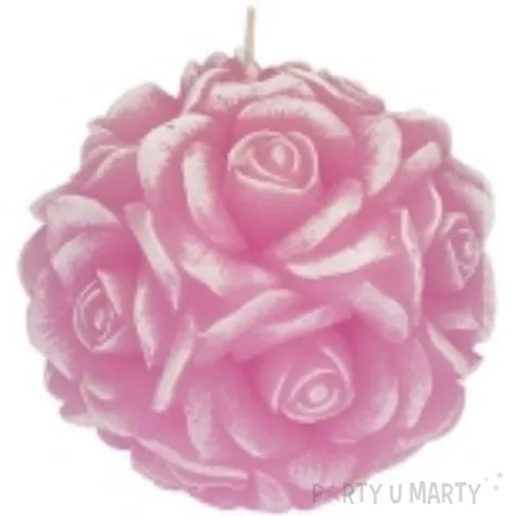 swieca zapachowa slodka roza bialo rozowa 10cm ravi