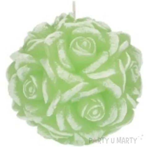 swieca zapachowa slodka roza bialo zielona 10cm ravi