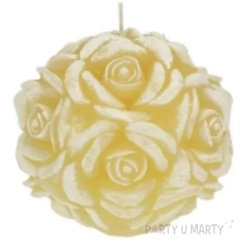 swieca zapachowa slodka roza bialo zolta 10cm ravi