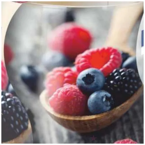 swieca zapachowa w graficznym szkle owoce lesne bispol 70 80 mm