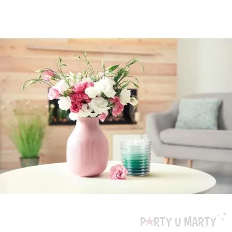 swieca zapachowa w karbowanym szkle drzewo sandalowe bispol 8 cm