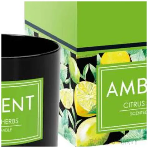 swieca zapachowa w szkle ambient cytrusy i ziola bispol 85 80 mm