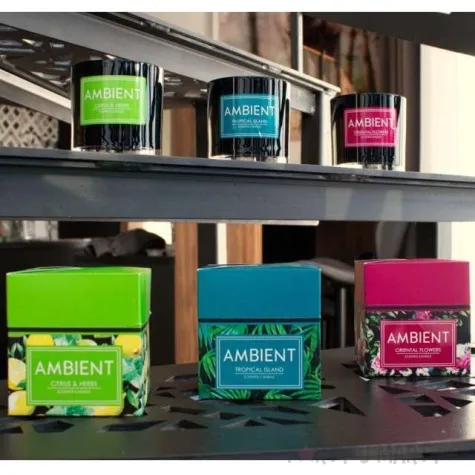 swieca zapachowa w szkle ambient cytrusy i ziola bispol 85 80 mm