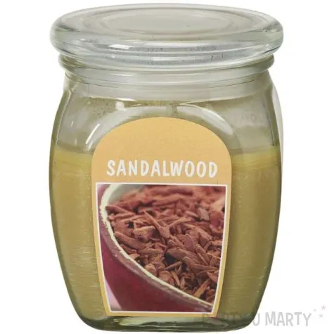 swieca zapachowa w szkle bigjar drzewo sandalowe zolta bolsius 120 92