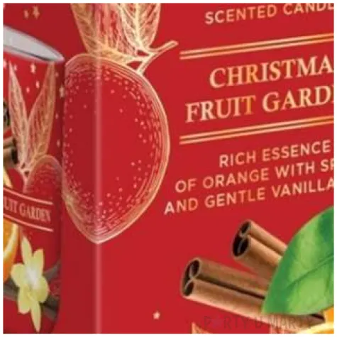 swieca zapachowa w szkle christmas fruit garden pomarancza z wanilia bartek candles 80 90 mm