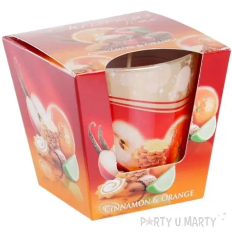 swieca zapachowa w szkle christmas time korzenna mieszanka bartek candles 80 mm