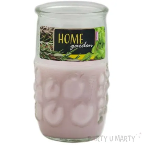 swieca zapachowa w szkle citronella rozmaryn rozowa bolsius 110x62mm