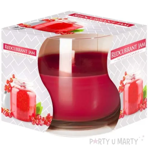 swieca zapachowa w szkle dzem porzeczkowy bispol 7 cm