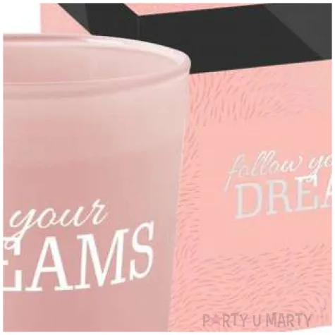 swieca zapachowa w szkle follow your dreams bispol 10 cm