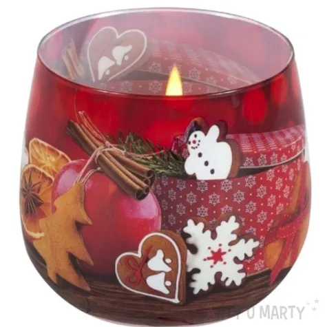 swieca zapachowa w szkle gingerbread piernik z pomarancza i anyzem bartek candles 80 mm