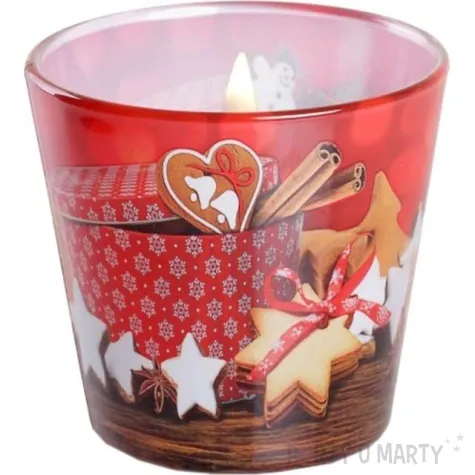 swieca zapachowa w szkle gingerbread pomarancza i anyz bartek candles 80 90 mm
