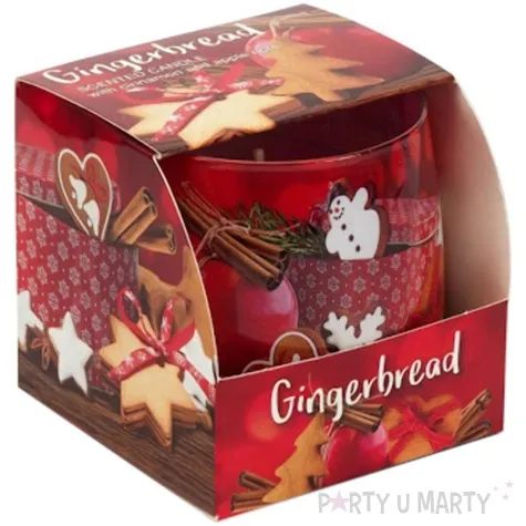 swieca zapachowa w szkle gingerbread pomarancza z przyprawami bartek candles 80 mm