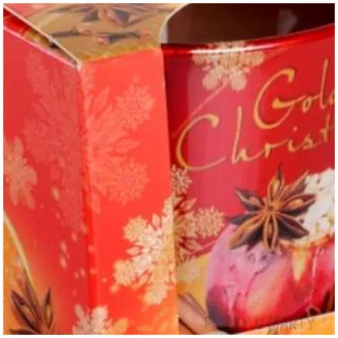 swieca zapachowa w szkle golden christmas jablko z pomarancza bartek candles 80 90 mm