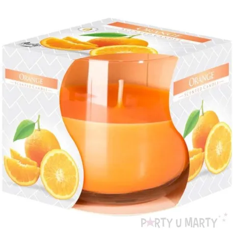 swieca zapachowa w szkle pomarancza bispol 72 79 mm