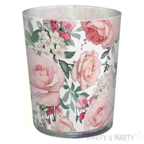 swieca zapachowa w szkle rozana nutka rozowa paw 79x94 mm