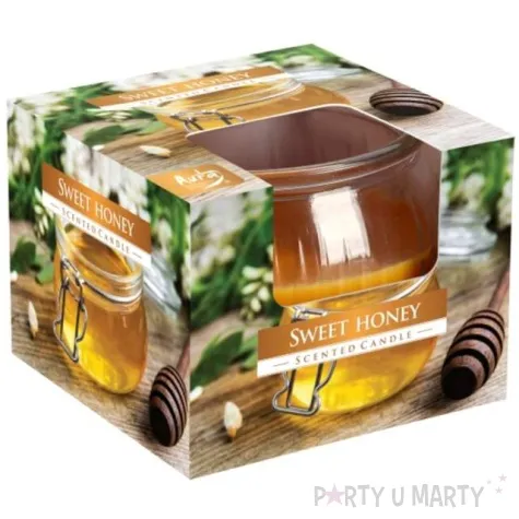 swieca zapachowa w szkle slodki miod bispol 6 cm