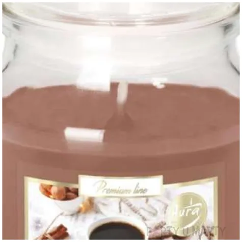 swieca zapachowa w szkle sloiczek kawa bispol 28 h 100 70 mm