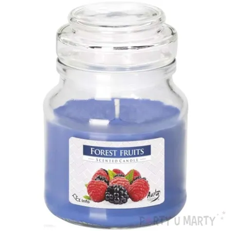 swieca zapachowa w szkle sloiczek lesne owoce bispol 28 h 10 cm