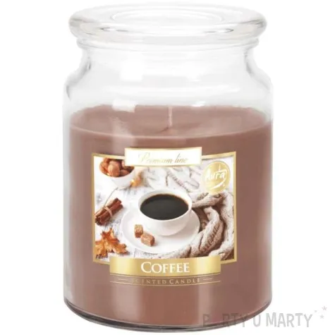 swieca zapachowa w szkle sloik xl kawa bispol 100 h 14 cm