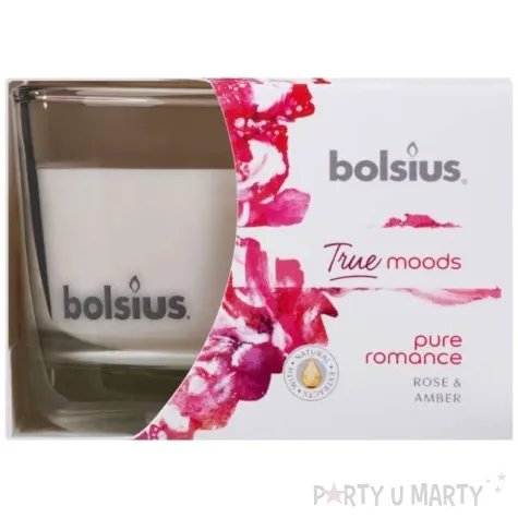 swieca zapachowa w szkle t m roza i bursztyn bolsius 63 90 mm