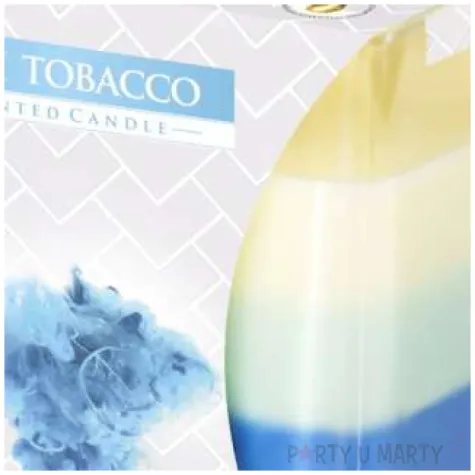 swieca zapachowa w szkle trojbarwna antytabak bispol 8x8 cm