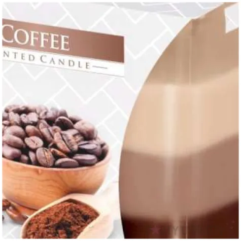 swieca zapachowa w szkle trojbarwna kawa bispol 8x8 cm