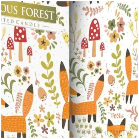 swieca zapachowa w szkle z nadrukiem bajkowy las bispol 8 cm