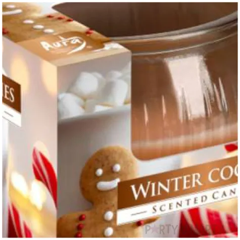 swieca zapachowa w szkle zimowe ciasteczka bispol 6 cm