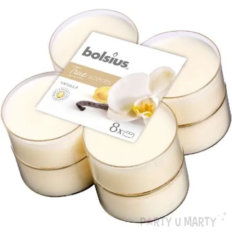 swieca zapachowa wanilia bolsius 8h 8 szt