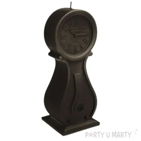 swieca zegar vintage xxl czarna perla candellana