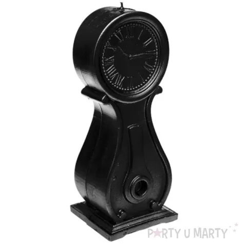 swieca zegar vintage xxl czarny metalik candellana