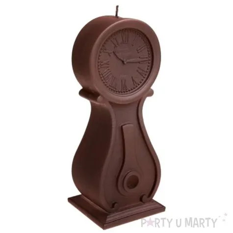 swieca zegar vintage xxl kamienny braz candellana