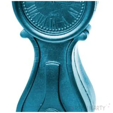 swieca zegar vintage xxl niebieski metalik candellana