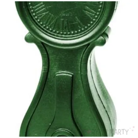 swieca zegar vintage xxl zielony metalik candellana