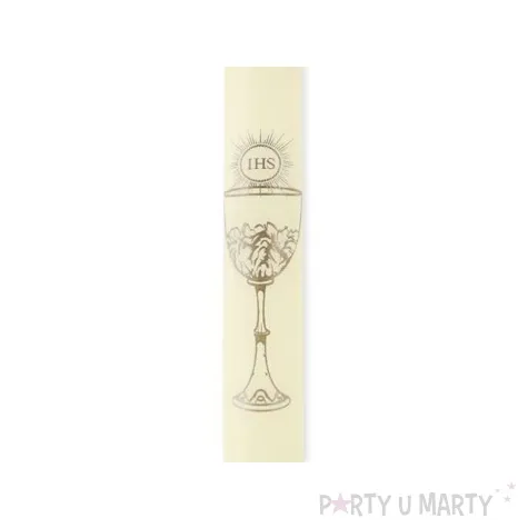 swiece komunijne kremowy 29 cm 1 op