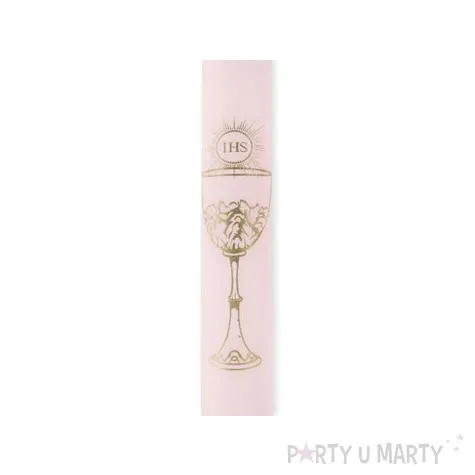 swiece komunijne rozowy 29 cm 1 op