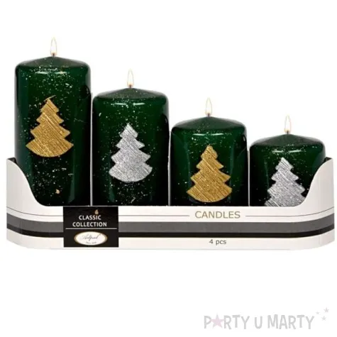 swiece pienkowe choinki zielone ciemne adpal 70 120 mm 4 szt