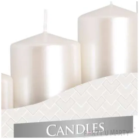 swiece pienkowe classic perlowy bialy aura mix 4 szt