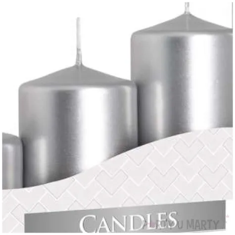 swiece pienkowe classic srebrne metaliczne aura mix 4 szt