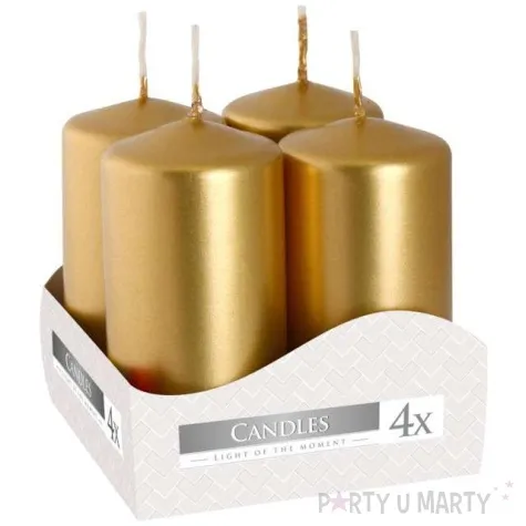 swiece pienkowe wotywna metallic zlota bispol 80 38 mm 4 szt