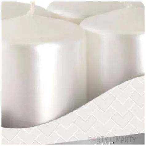 swiece pienkowe wotywne perlowe biale aura 60 38mm 4 szt