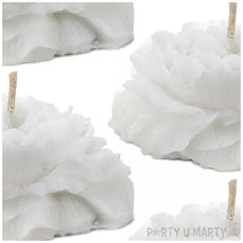swiece plywajace piwonia bialy partydeco 8 cm 4 szt
