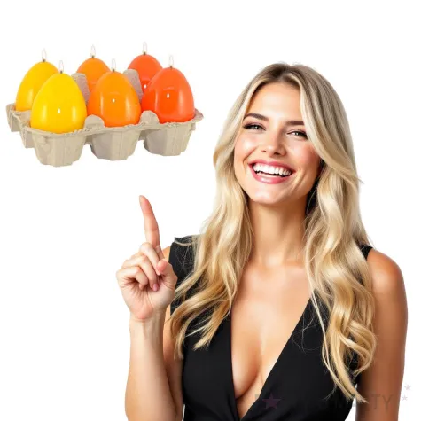 swiece wielkanocne jajko mix lakierowany zolto pomaranczowy adpal 60 45 mm