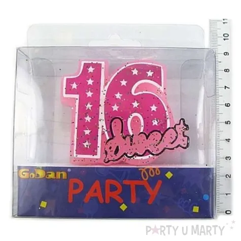 swieczka 16 piker rozowa