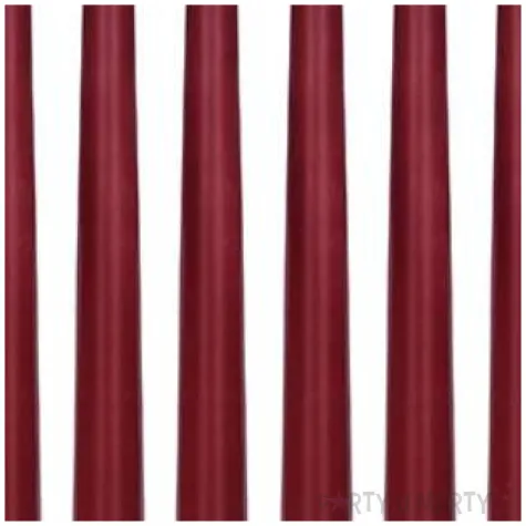 swieczka classic pastel 24 cm bordowa 10 szt