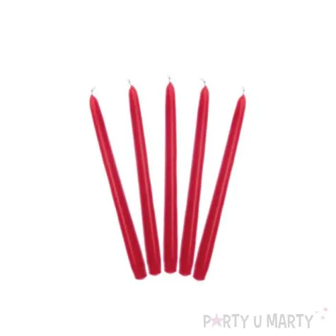 swieczka classic pastel 24 cm czerwona 10 szt