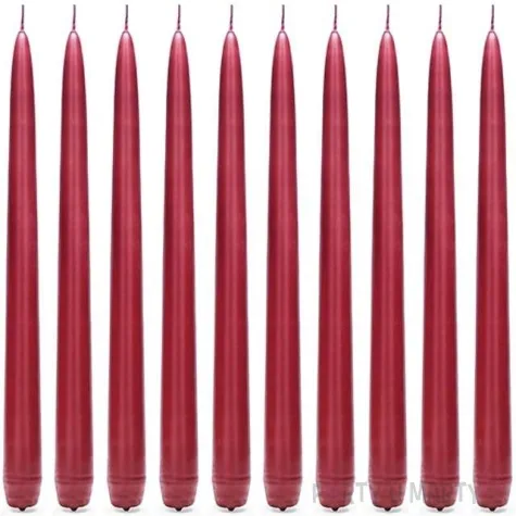 swieczka classic pastel 24 cm czerwona 10 szt