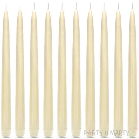 swieczka classic pastel 24 cm kremowa 10 szt