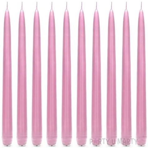 swieczka classic pastel 24 cm rozowa brzoskwinia 10 szt