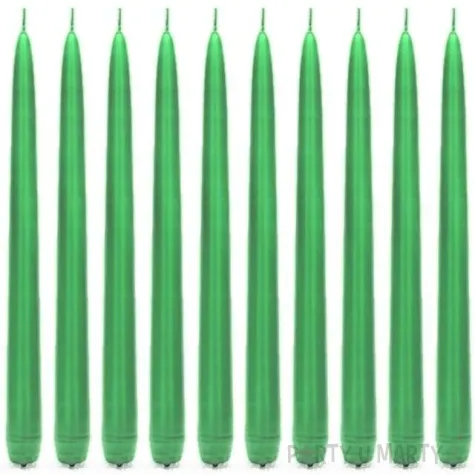 swieczka classic pastel 24 cm zielona 10 szt